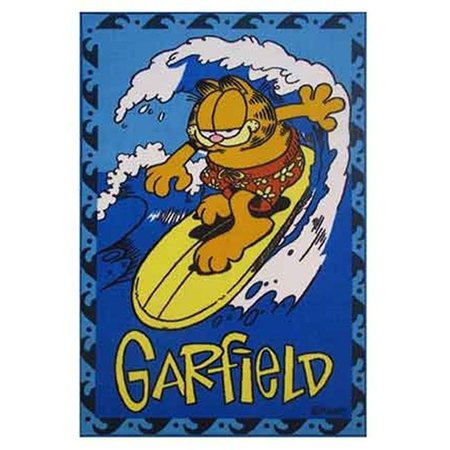 LA RUG, FUN RUGS LA Rug; Fun Rugs GF-31 3958 Garfield Surfing Multi-Color Rug GF-31 3958